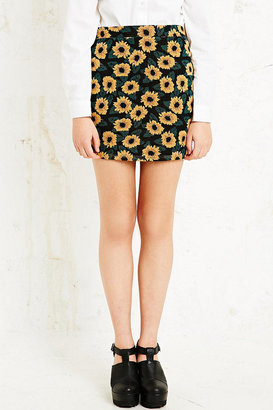 Cooperative Sunflower Intarsia Skirt in Black