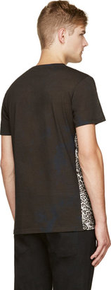 Balmain Black Multi-Print T-Shirt