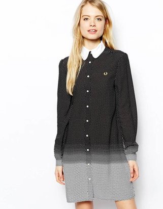Fred Perry Ombre Shirt Dress - Black