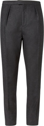 Burberry Wool and Cashmere-Blend Flannel Trousers