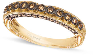 LeVian Chocolate Diamond Wedding Band (1/4 c. t.w.) in 14k Gold