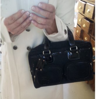 Charles Jourdan Black Tweed Handbag