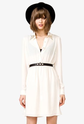 Forever 21 Contemporary Studded Collar Georgette Dress