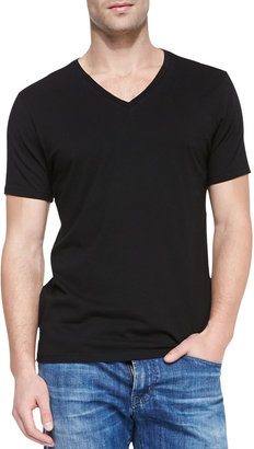 AG Jeans Short-Sleeve V-Neck T-Shirt, Black