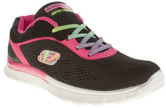 Skechers kids black & pink skech appeal whimzies girls youth