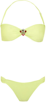 Miss Selfridge Yellow jewel bikini