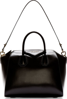 Givenchy Black Leather Antigona Medium Duffle Bag