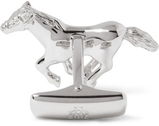 Dunhill Silver-Plated Horse Cufflinks