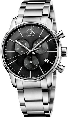 Calvin Klein Men's Swiss Chronograph City Stainless Steel Bracelet Watch 43mm K2G27143