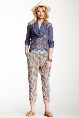 Free People Mixed Print Pleated Pant