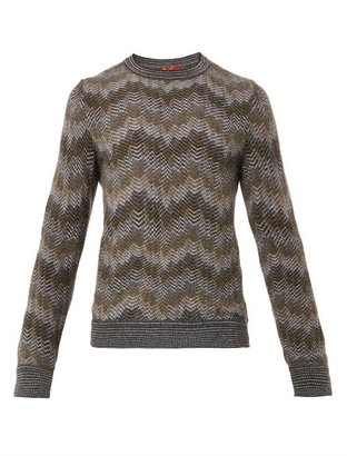 Missoni Chevron-knit wool-blend sweater