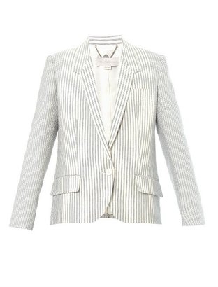 Stella McCartney Single-breasted cotton-ticking blazer