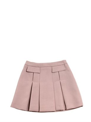 Marni Junior - Stretch Doubled Wool Crepe Effect Skirt
