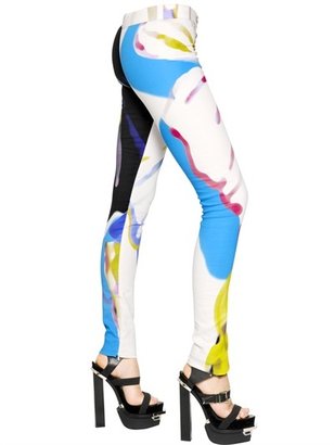 Versace Printed Stretch Crepe Trousers