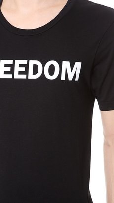 BLK DNM 3 Crew Neck T-Shirt 3 with Freedom Print