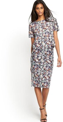 Glamorous Lace Floral Midi Skirt