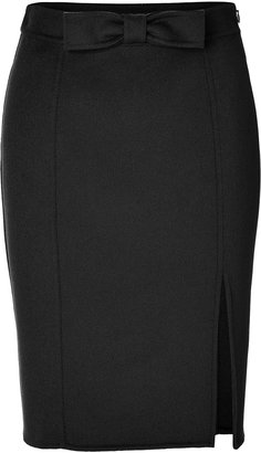 Moschino Cheap & Chic Moschino Cheap and Chic Wool Skirt with Bow in Black