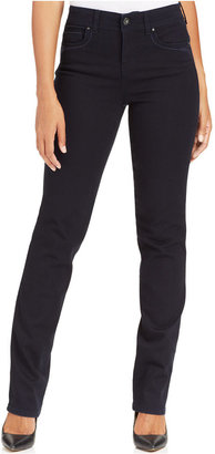 Style&Co. Tummy-Control Straight-Leg Jeans, Rinse Wash