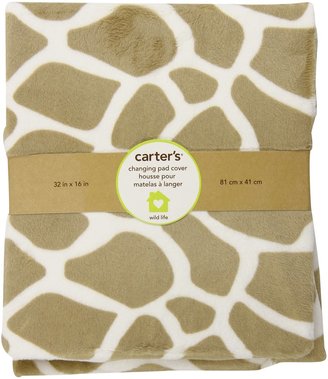 Carter's Wildlife Velour Changing Pad Cover, Beige