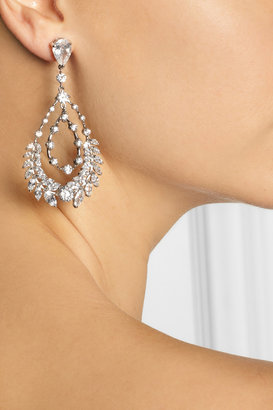 Kenneth Jay Lane Rhodium-plated cubic zirconia earrings