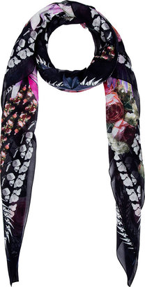 Givenchy Pink & Blue Floral Scarf