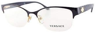 Versace VE 1222 1345 Violet And Gold Metal Semi Rimless Couture Eyeglasses