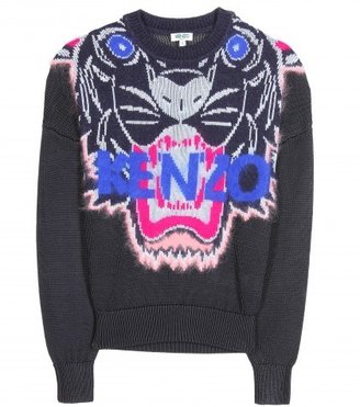 Kenzo Tiger-intarsia Fine-knit Sweater
