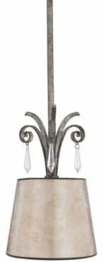 Quoizel Kendra Mini-Pendant Light in Mottled Silver and Pearly Mica