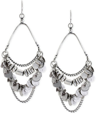 Kenneth Cole New York Silver-Tone Shaky Circle Chandelier Earrings