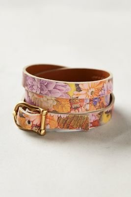 Anthropologie Wrapped Leather Buckle Bracelet