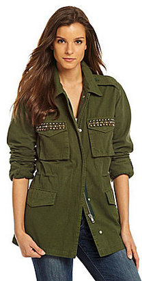 BB Dakota Tawny Studded Military Jacket