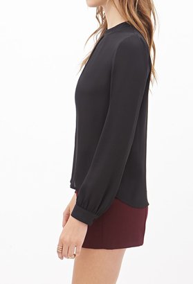 Forever 21 High-Neck Chiffon Top