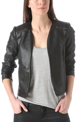 Promod Short mock leather jacket