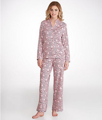 White Orchid Love & Lace Leopard Knit Pajama Set