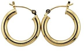 Lord & Taylor 14 Kt Yellow Gold Polished Hoop Earrings