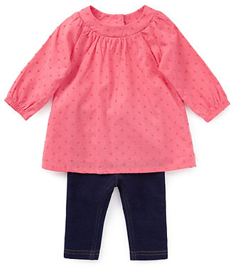 Marks and Spencer Indigo Collection 2 Piece Pure Cotton Swiss Dotted Tunic & Leggings Outfit