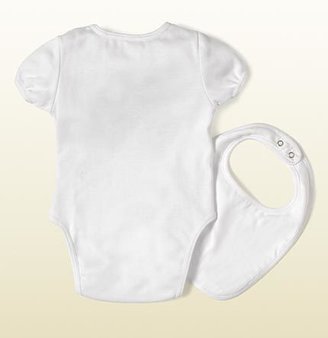 Gucci My First Two-Piece Gift Set With Short Sleeve Bodysuit And Bib