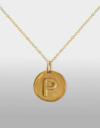 Lord & Taylor 14 Kt. Gold Initial "P" Pendant Necklace