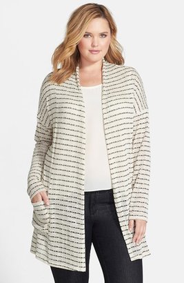 Olivia Moon Two Pocket Open Front Cardigan (Plus Size)