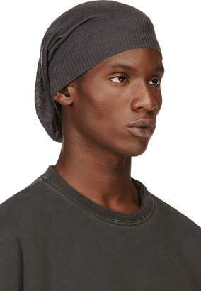 Rick Owens Grey Oversized Cashmere Tuque
