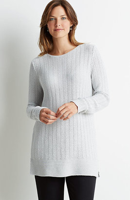 J. Jill Linear-stitch tunic sweater