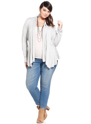 Extra Touch Plus Size Draped Cardigan