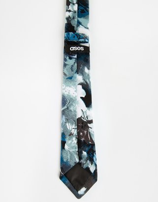 ASOS Tie With Watermark Floral