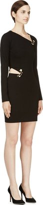 Versus Black Safety Pin Cut-Out Dress