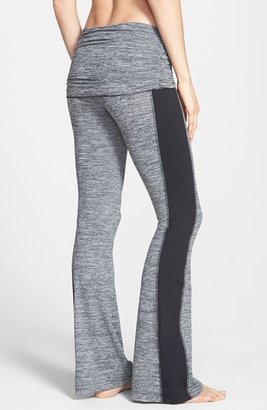 Hard Tail Ruched Foldover Waist Flare Leggings