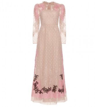 Valentino LACE EMBROIDERED TULLE DRESS