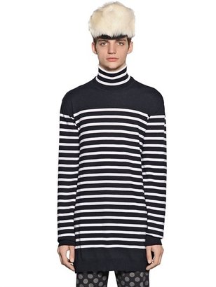 Andrea Pompilio - Striped Wool Turtleneck Sweater