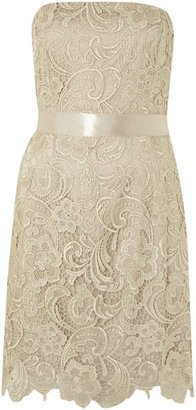 Adrianna Papell Strapless lace ribbon tie dress