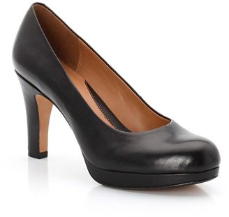 Clarks Anika Kendra Leather Platform Court Shoes