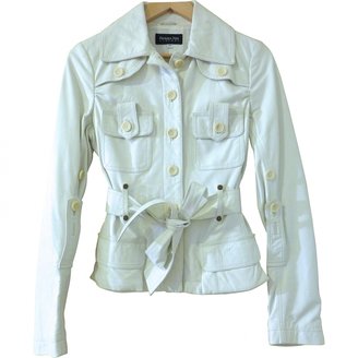 Patrizia Pepe White Leather Jacket. Size 36.